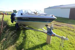 *** BAYLINER APPROX 16' BOAT, 85 HP. FORCE ENGINE, ESCORT BOAT TRAILER