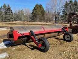 16' TEBBEN SMOOTH DRUM LAND ROLLER ON TRANSPORT, LIKE NEW