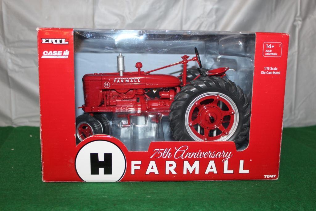 1/16 FARMALL H; NARROW FRONT; 75TH ANNIVERSARY; BOX HAS LIGHT WEAR