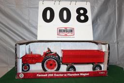 1/16 FARMALL 200 WITH FLARE BOX WAGON, BOX HAS LIGHT WEAR