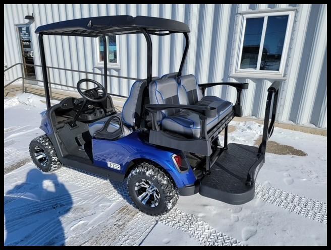 2015 RXV Chassis Refurbished in 2021: EZ GO Valor Gas EX1 Golf Cart with Custom Embroidered St.