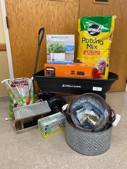 4th Grade: Lawn and Garden Goodies- Gorilla 4 CU FT Poly Garden Cart, AeroGarden in Home Garden