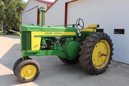 JD 720 Gas, NF, Power Steering, 15.5-38 Tires Firestone Deep Tread, PTO,