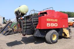 New Holland 590 baler, 1997, serial number 7101067, 27375 bale count,