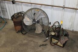 19" Fan, Rolling Air Tank, 12V Transmission Cooler Flusher