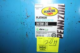 Approx 225gal Pennzoil SAE 5W-30 Full Synthetic Motor Oil in Metal Tank on Stand