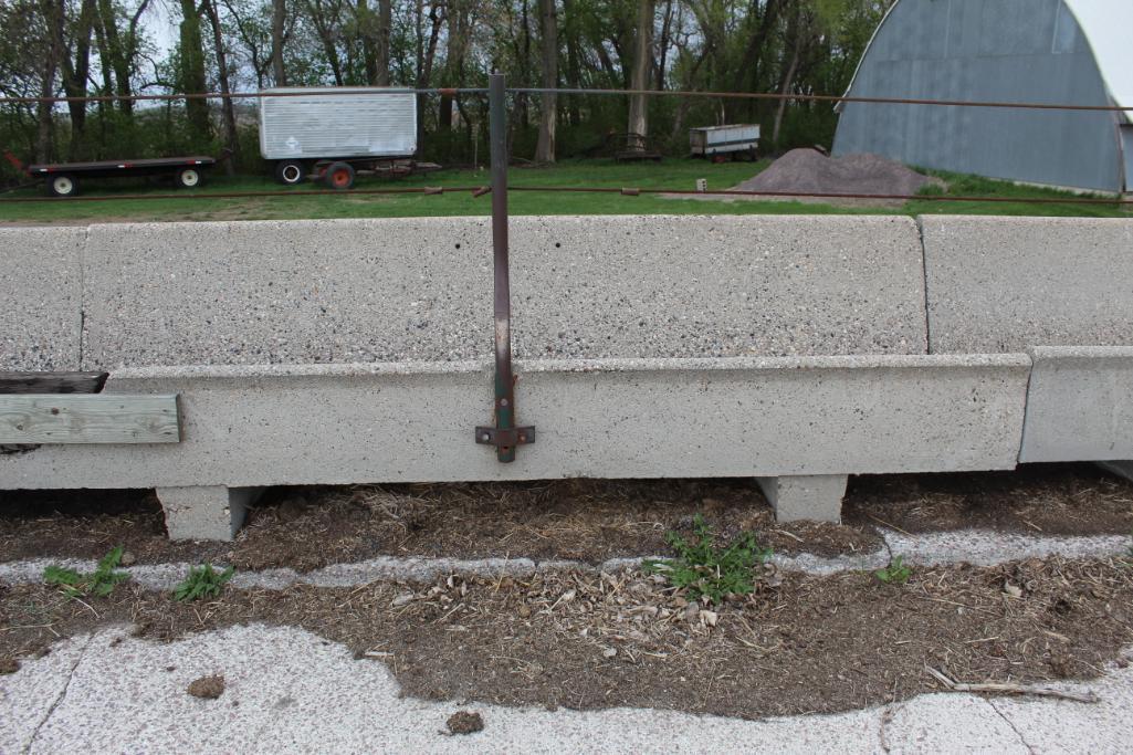 (12) 10' CEMENT J BUNKS AITH RAILS AND CABLE, (6) HAVE SOME DAMAGE, $ X 12