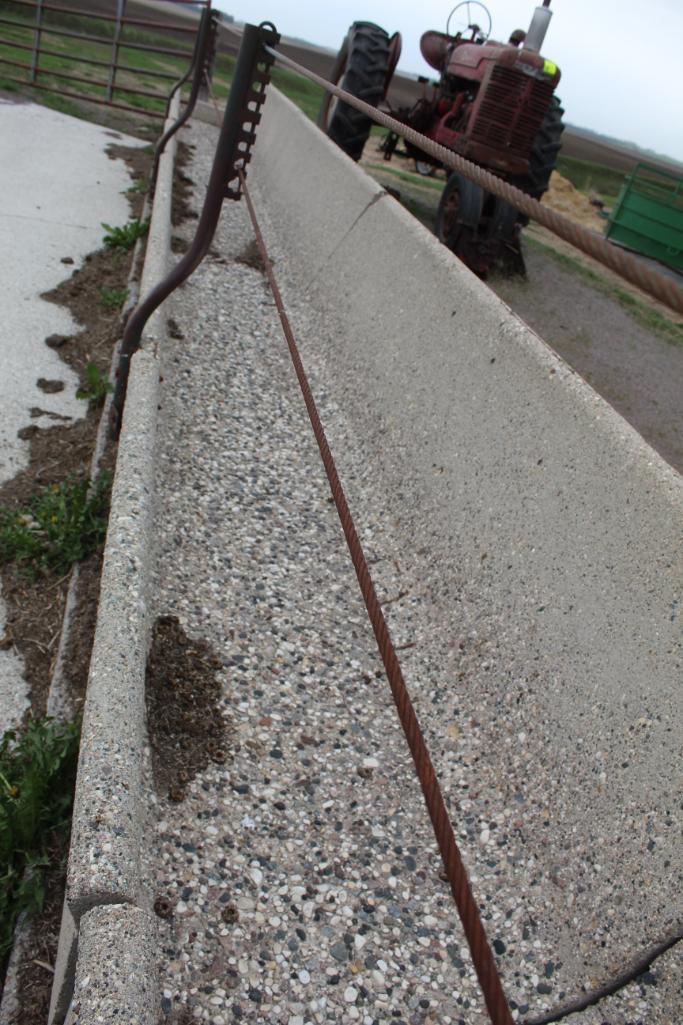 (12) 10' CEMENT J BUNKS AITH RAILS AND CABLE, (6) HAVE SOME DAMAGE, $ X 12