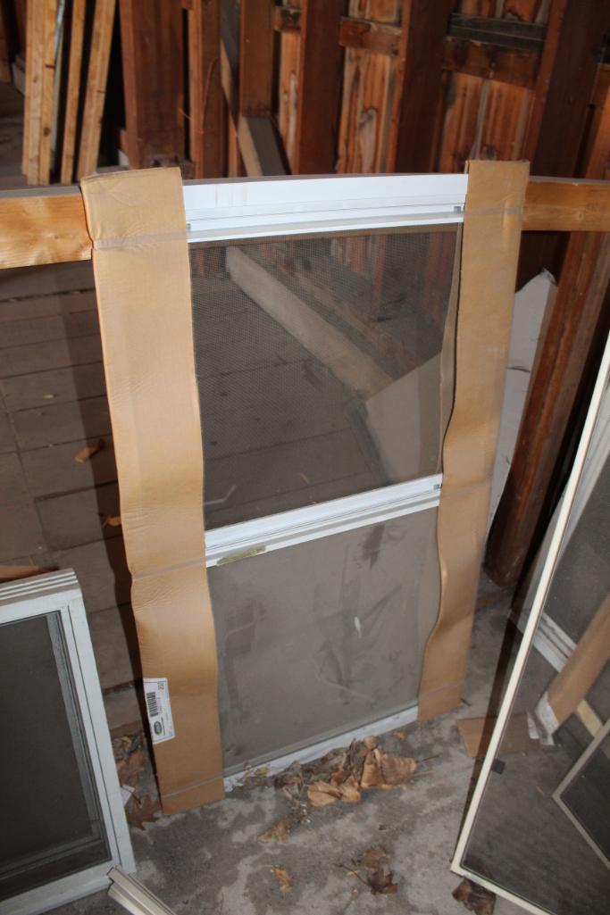 VARIETY OF WINDOWS AND SCREENS, USED