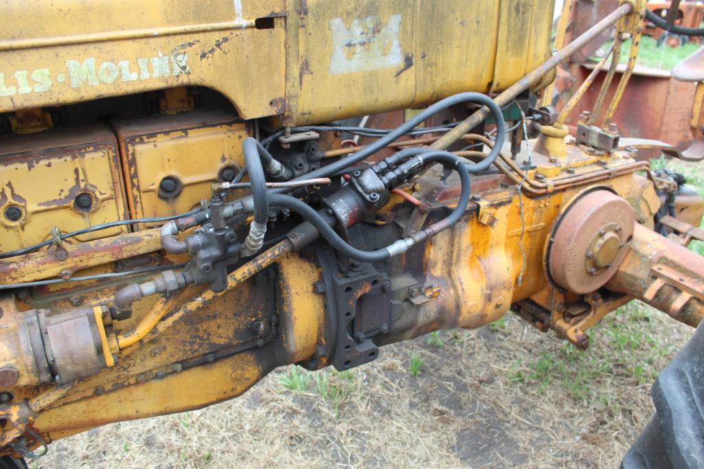 MINNEAPOLIS MOLINE Z, GAS, NF, SINGLE HYD, PTO, PULLEY, 12.4-38'S, SOLD WITH BUZZ SAW, RUNS