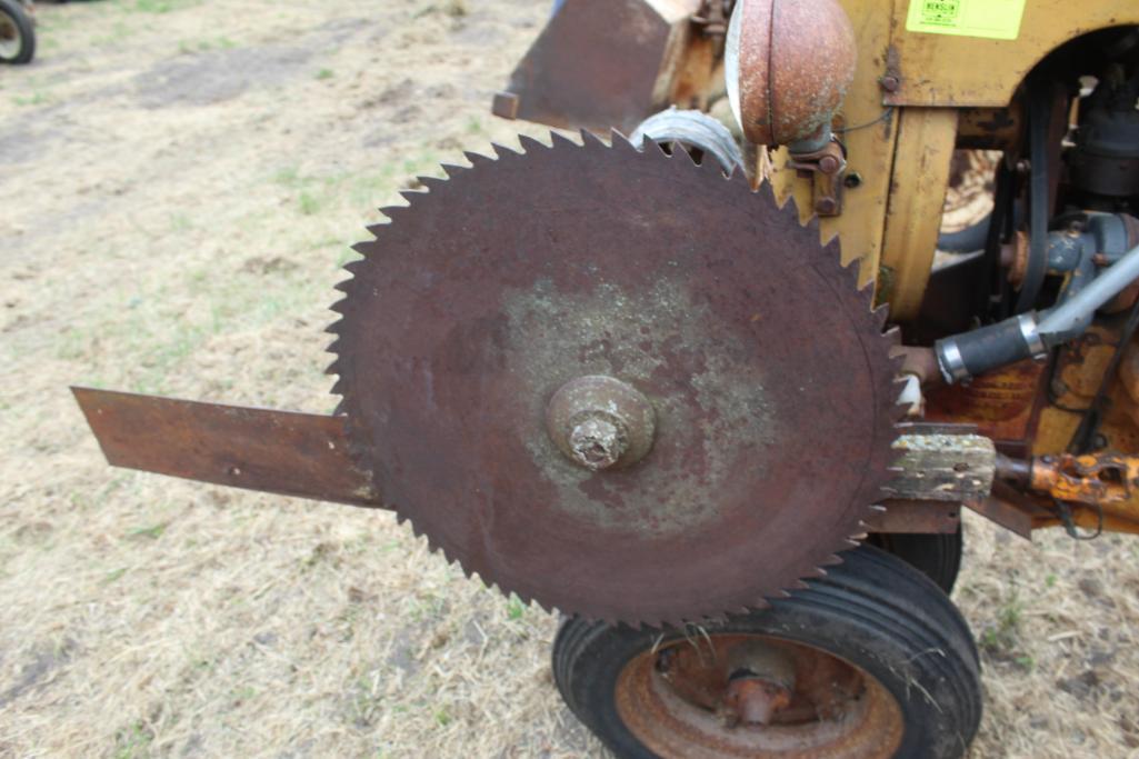 MINNEAPOLIS MOLINE Z, GAS, NF, SINGLE HYD, PTO, PULLEY, 12.4-38'S, SOLD WITH BUZZ SAW, RUNS