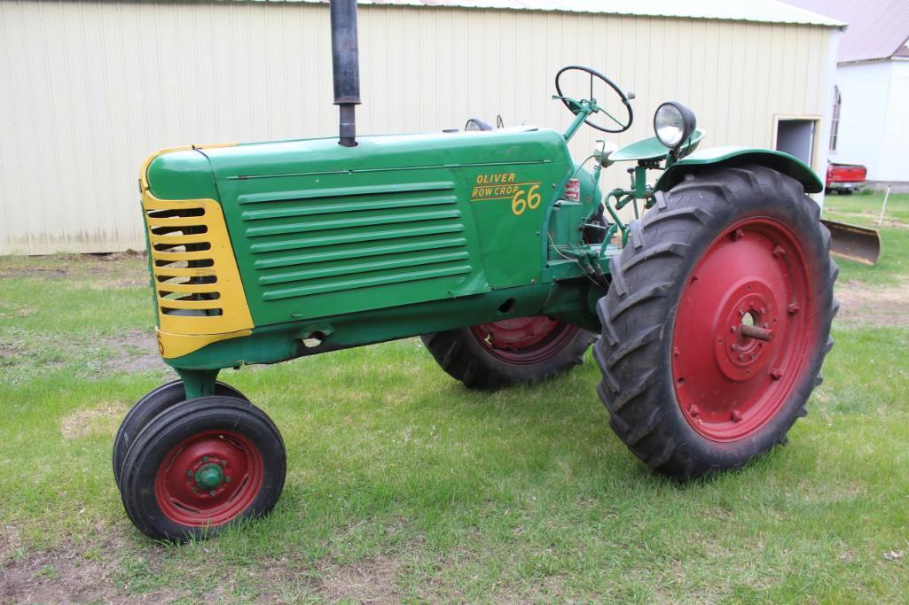 OLIVER ROW CROP 66, GAS, NF, FENDERS, LIGHTS, SIDE SHIELDS, 2 HYD, 12 VOLT, 11-38'S,