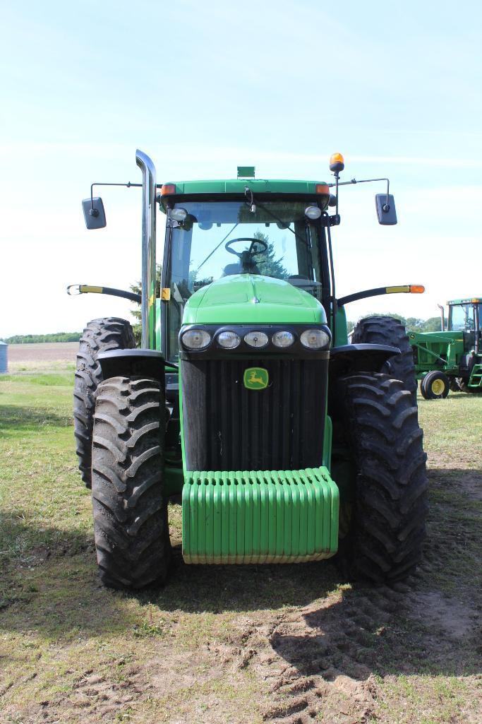 2004 JOHN DEERE 8220 MFWD TRACTOR, POWERSHIFT, 4 SCV, LARGE 1000 PTO, 3PT, QUICK HITCH,