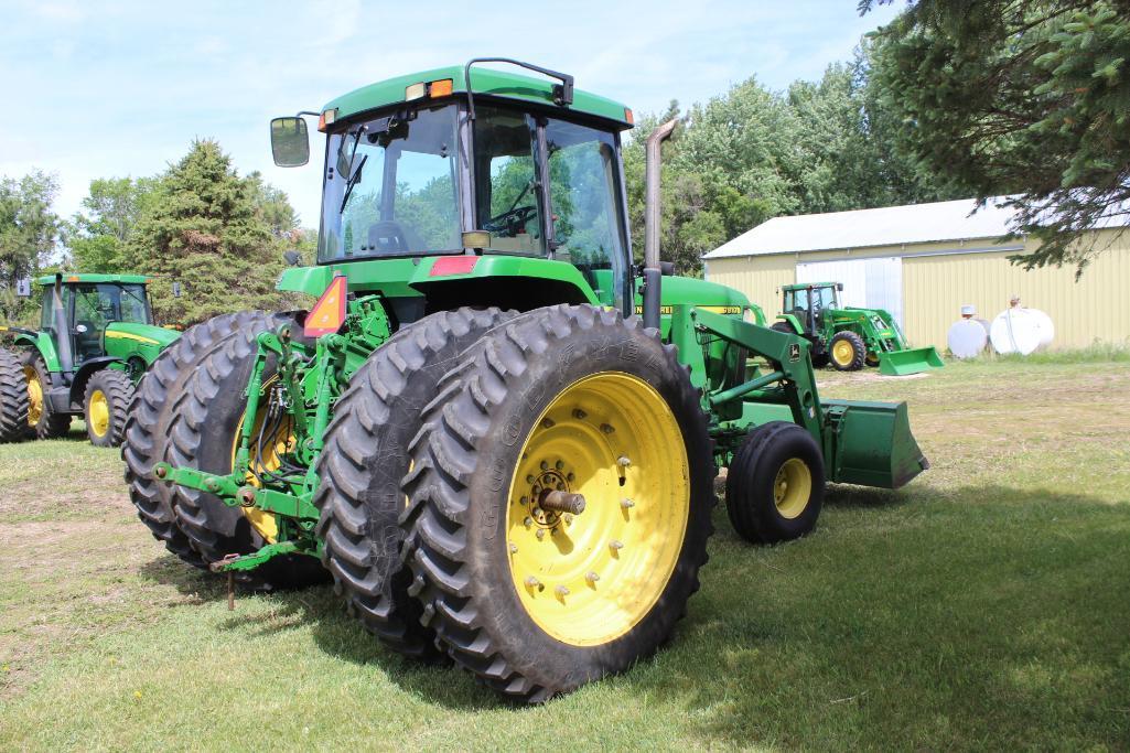 1997 JOHN DEERE 7810 2WD TRACTOR, POWER QUAD, 3SCV, 3PT, 1000 PTO, GOODYEAR 14.9R46 HUB DUALS