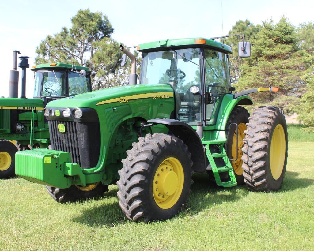 2003 JOHN DEERE 8320 MFWD TRACTOR, POWERSHIFT, 4SCV, LARGE 1000 PTO, 3PT, QUICK HITCH,