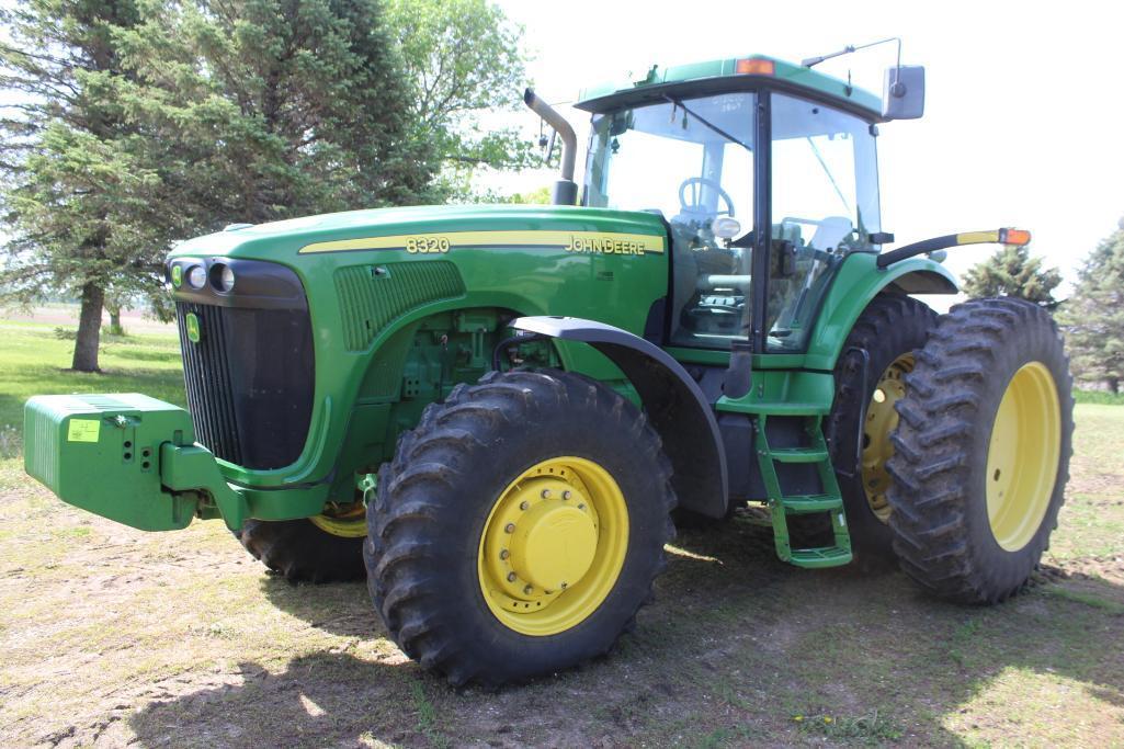 2003 JOHN DEERE 8320 MFWD TRACTOR, POWERSHIFT, 4SCV, LARGE 1000 PTO, 3PT, QUICK HITCH,