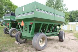 UNVERFERTH 430 GRAVITY WAGON, SURGE BRAKES, LIGHTS, PIT/SIDE CHUTES, SIDE WINDOWS, 16.5-22.5 TIRES