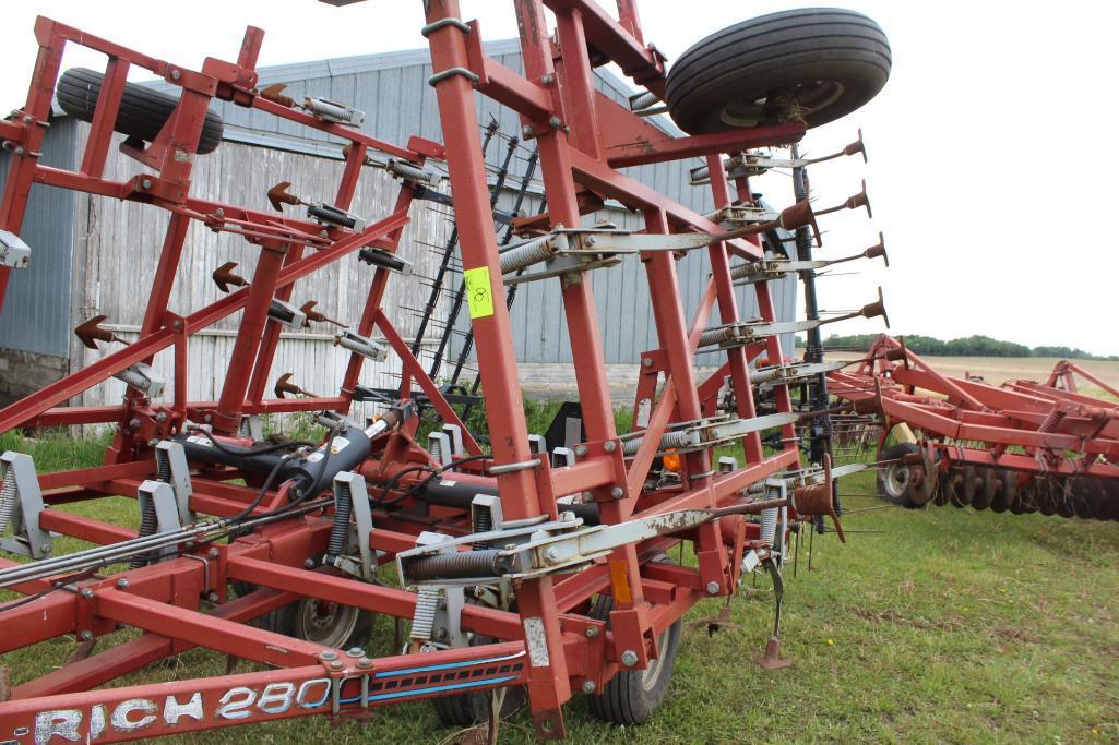 WIL-RICH 2800 APPROX 21' FIELD CULTIVATOR, WALKING TANDEMS ON MAIN FRAME, 3 BAR HARROW,