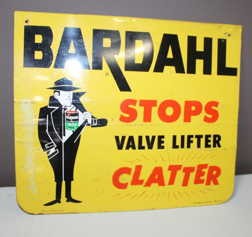 17"x20" Bardahl Stops Valve Lifter Clatter Metal Sign, Single Sided