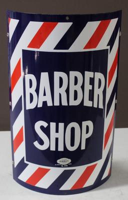 14.5"x24" Barber Shop Single Sided Sign, Curved, No. 2418, William Marvy Company, St Paul 5 Minn