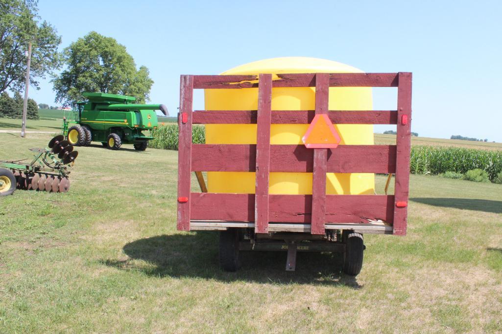 8'X16' Hayrack With Back, on JD 4 Wheel Gear