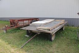 8'X14' FLAT RACK ON 4 WHEEL GEAR, RACK & GEAR ONLY