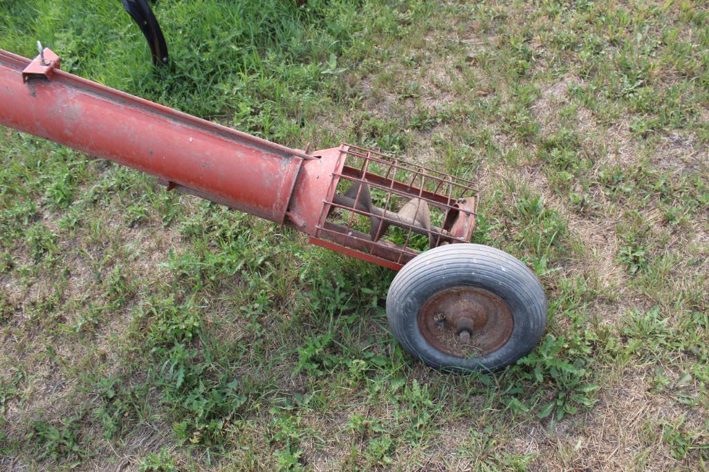 SIOUX ROTARY GRAIN SCREENER, ON CART, LOADING AUGER