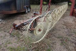 Sitrex 9 Big Wheel Hay Rake, Rear Steerable Axle,