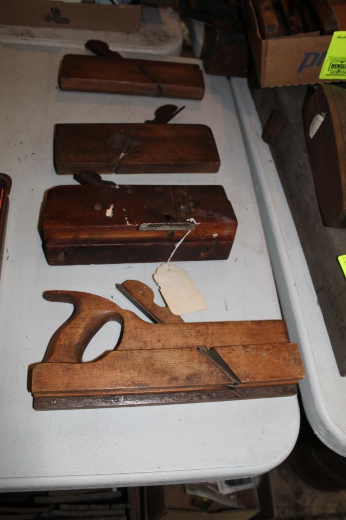 (4) WOOD BLOCK PLANES, 11", (2) 9 1/2", 9", $ X 4