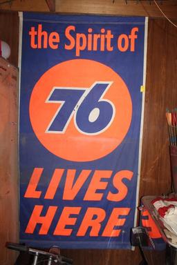 43.75"x82.5" "The Spirit of 76 Lives Here" Vinyl Sign