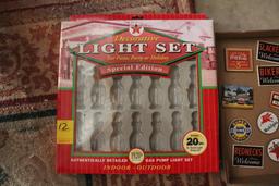 Texaco Decorative Lights with Box, Various Gas and Auto Magnets