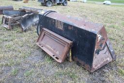 84" HYD ROLLING MATERIAL BUCKET, SKIDLOADER QUICK TACH