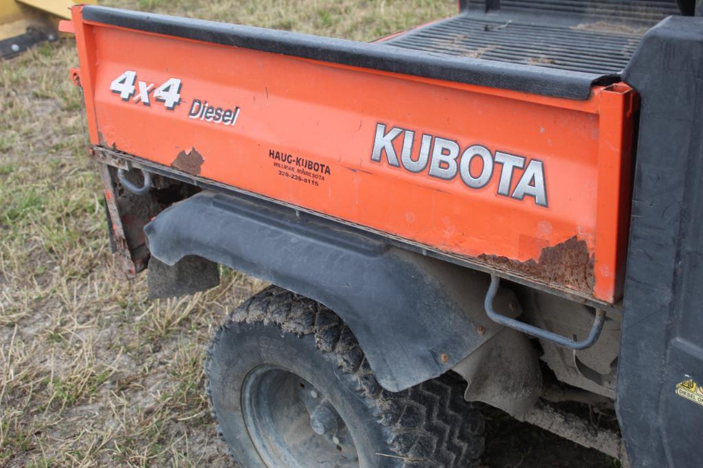 KUBOTA RTV900 SIDE BY SIDE, 4X4, DIESEL, VARIABLE HYDRO TRANSMISSION, HYD DUMP BOX,