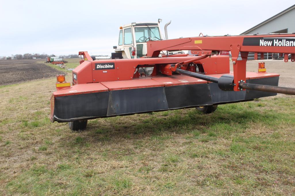 NEW HOLLAND 1441 DISC BINE, RUBBER ROLLERS, SMALL 1000 PTO, S/N#Y6B320121, BOUGHT NEW