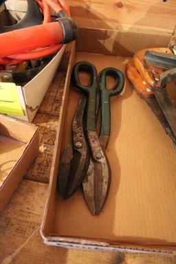 TIN SNIPS, HACK SAW, AND MORE