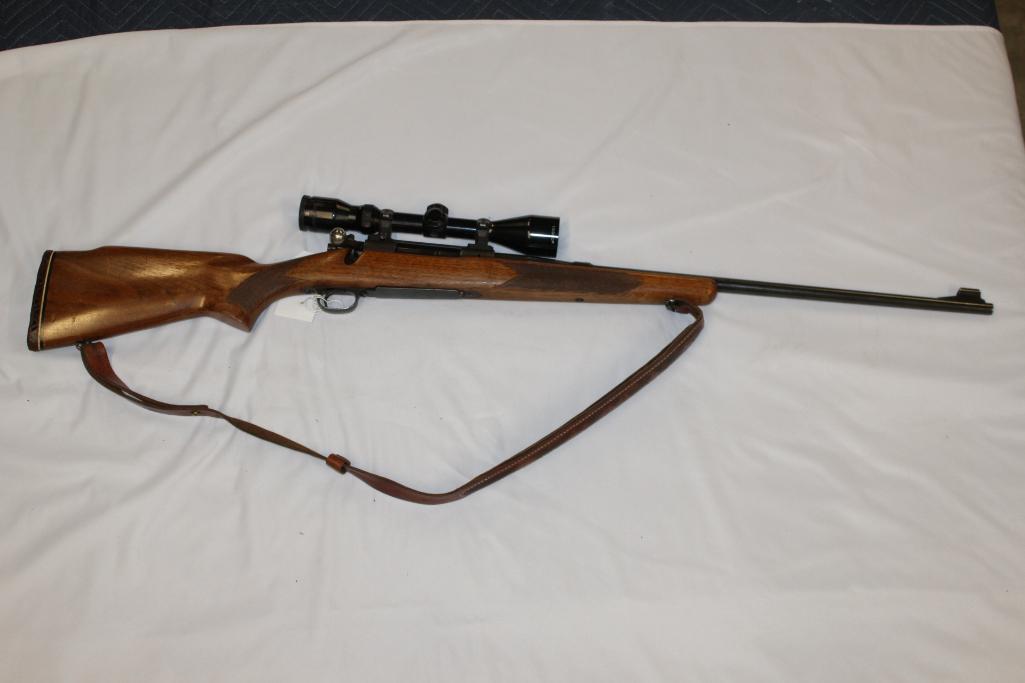 Winchester Model 70, 338 Win Magnum, Bolt Action, Leather Sling, Tasco 3x-9x44 Scope,