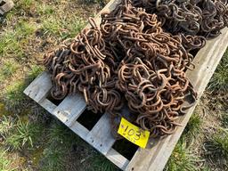 Pair Of Double Ring Tire Chains Off IH 656 Tractor