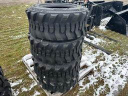 (4) New 12-16.5 14 Ply Forerunner Skid Steer Tires