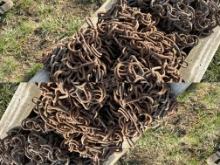 Pair Of Double Ring Tire Chains Off IH 656 Tractor