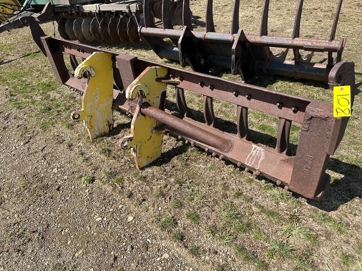 9’ Quick Tach Loader Brush Rake