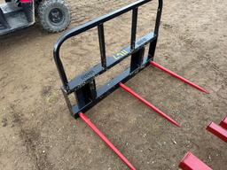 Skid Steer 3 Tine Bale Spear With 36” Tines