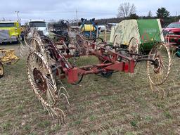 H&S 12 Wheel Bi-Fold Hay Rake With Hydraulic Fold