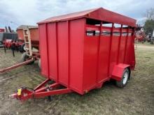 H&S 10’ Single Axle Cattle Trailer, No Rust