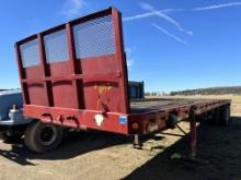 Dorsey 96” X 45’ Flatbed Trailer, Adjustable Tandem Axles, Spring Suspension