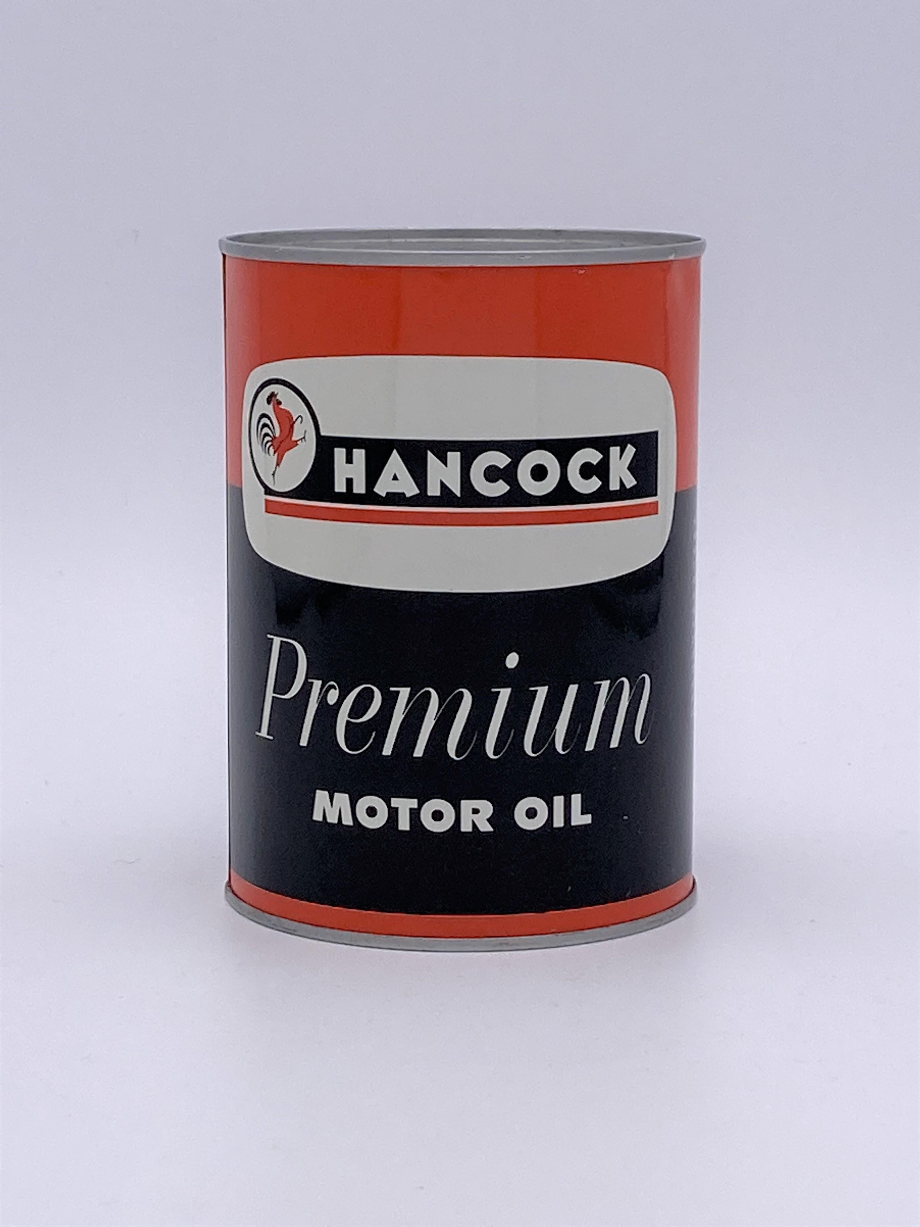 Full 1 Quart Can Hancock Premium Motor Oil TAC 9.25