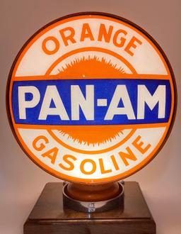 Orange Pan-Am Gasoline Complete Globe Body 15" Lenses