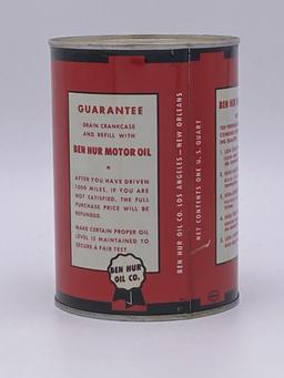 Full 1 Quart Can Ben Hur Motor Oil w/Logo TAC 9.0