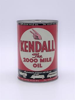 Kendall The 2000 Mile Oil Motor Oil 1 Quart Can TAC 9.0