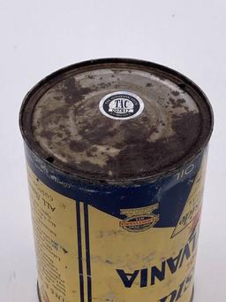 Seaside Pennsylvania Motor Oil 1 Quart Metal Can TAC 6.5