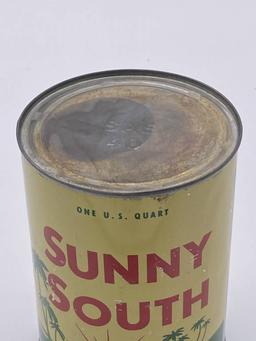 Sunny South Motor Oil 1 Quart Metal Can TAC 8.25